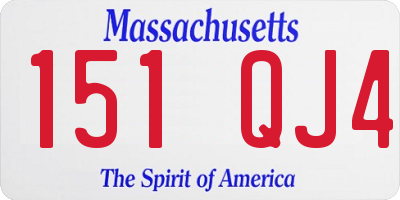 MA license plate 151QJ4