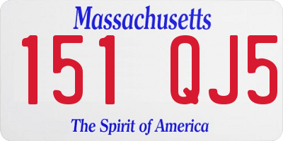 MA license plate 151QJ5
