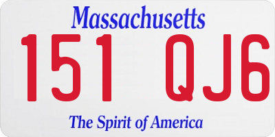 MA license plate 151QJ6