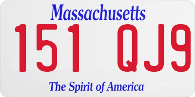 MA license plate 151QJ9