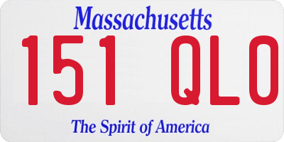 MA license plate 151QL0