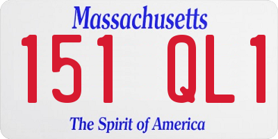 MA license plate 151QL1