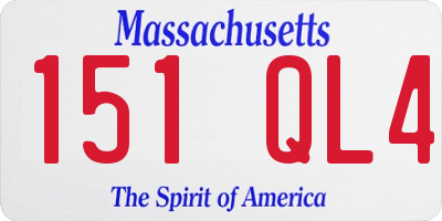 MA license plate 151QL4