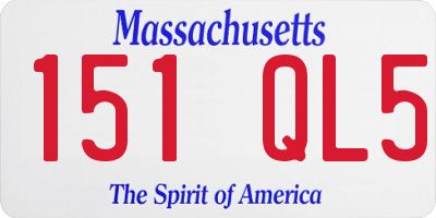 MA license plate 151QL5
