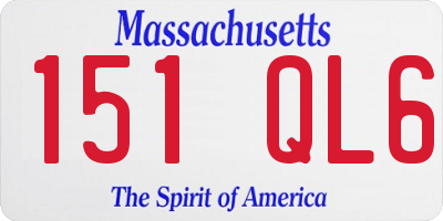 MA license plate 151QL6