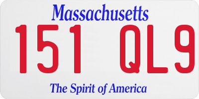 MA license plate 151QL9
