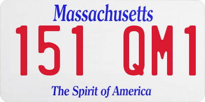 MA license plate 151QM1