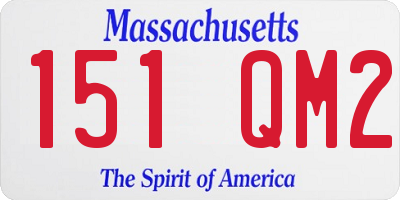 MA license plate 151QM2