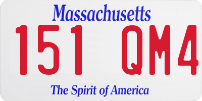 MA license plate 151QM4