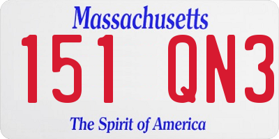 MA license plate 151QN3