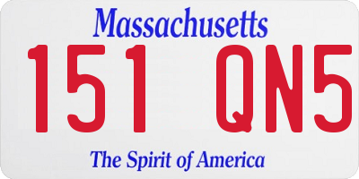 MA license plate 151QN5