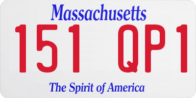 MA license plate 151QP1