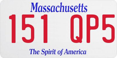 MA license plate 151QP5