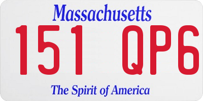 MA license plate 151QP6