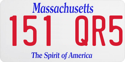 MA license plate 151QR5