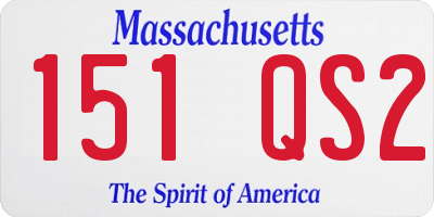 MA license plate 151QS2