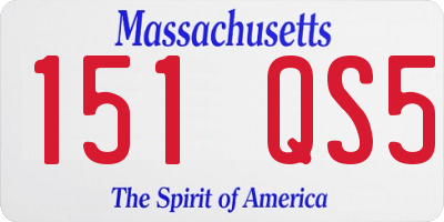 MA license plate 151QS5