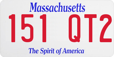 MA license plate 151QT2