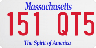 MA license plate 151QT5