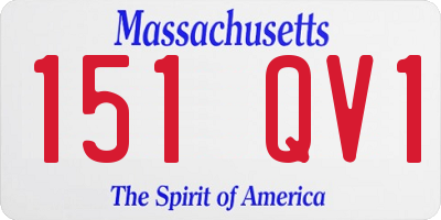 MA license plate 151QV1