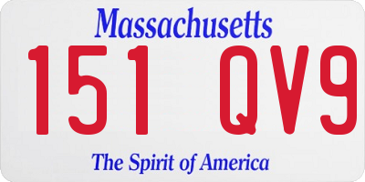 MA license plate 151QV9