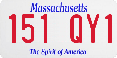 MA license plate 151QY1