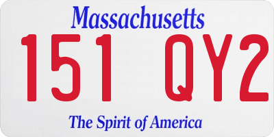 MA license plate 151QY2