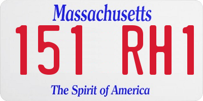 MA license plate 151RH1