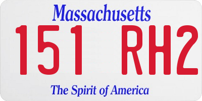 MA license plate 151RH2