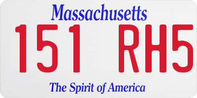 MA license plate 151RH5
