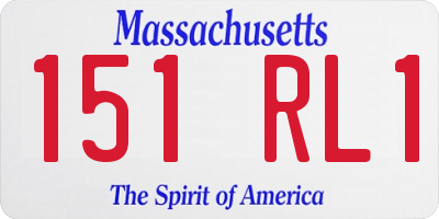 MA license plate 151RL1