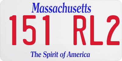 MA license plate 151RL2