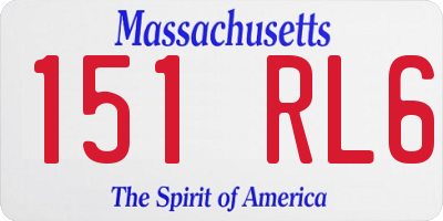 MA license plate 151RL6