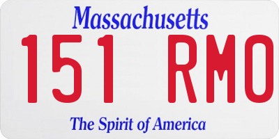 MA license plate 151RM0
