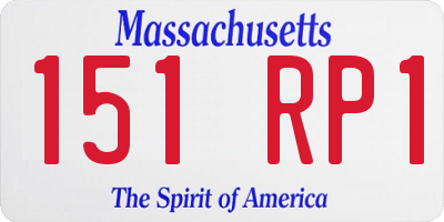 MA license plate 151RP1