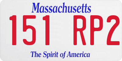 MA license plate 151RP2