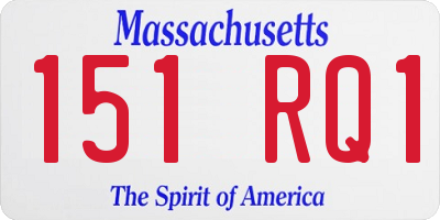 MA license plate 151RQ1