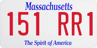 MA license plate 151RR1