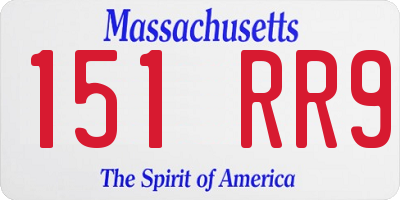 MA license plate 151RR9