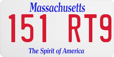MA license plate 151RT9