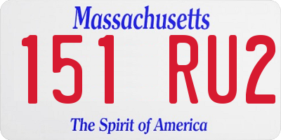 MA license plate 151RU2