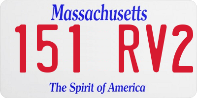 MA license plate 151RV2