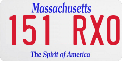 MA license plate 151RX0
