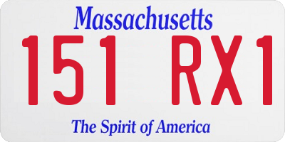 MA license plate 151RX1