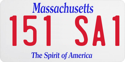 MA license plate 151SA1