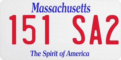 MA license plate 151SA2