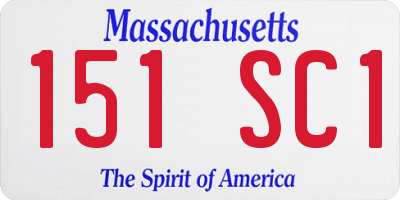 MA license plate 151SC1