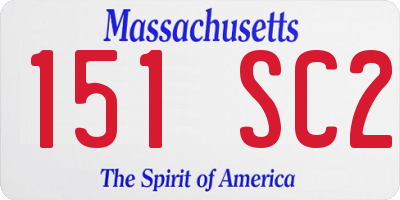 MA license plate 151SC2