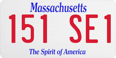 MA license plate 151SE1