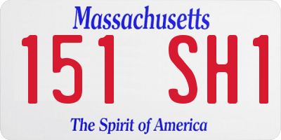 MA license plate 151SH1